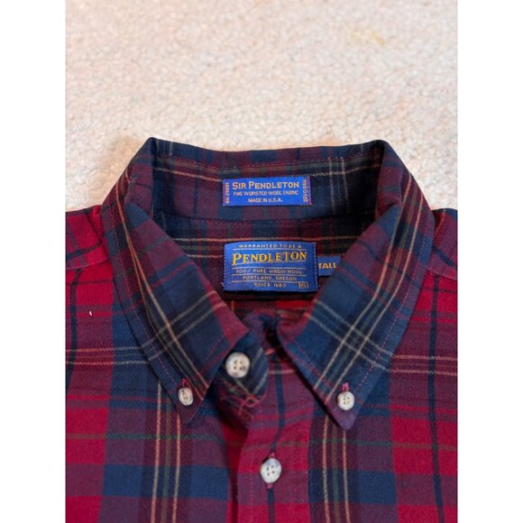 Pendleton Mens XL Plaid Button-Down Shirt  100% Pure Virgin Wool  Made In USA - Picture 5 of 14